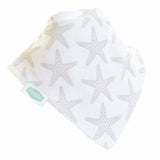 Ziggle Grey and White Bandana Bibs Pack of 4 (British brand)