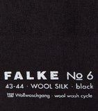 Chaussettes Falke No.6 laine-soie avec mélange laine Mérinos et soie - produit britannique