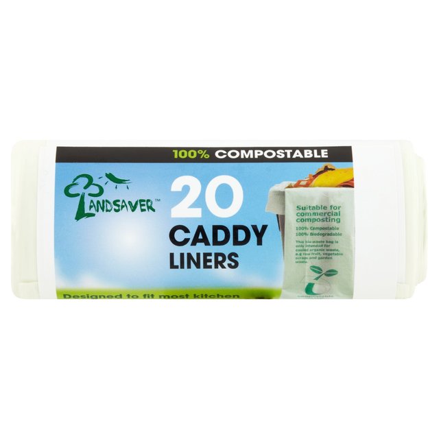 Landsaver Compostable Caddy Liner 7L   20 per pack