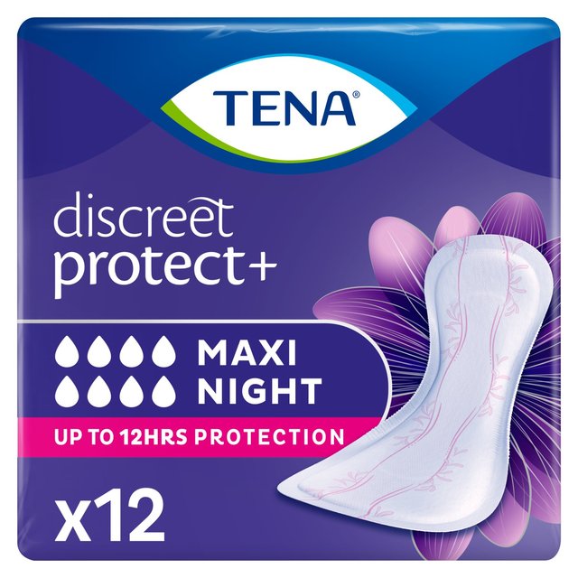 TENA Lady Maxi Night Incontinence Pads   12 per pack