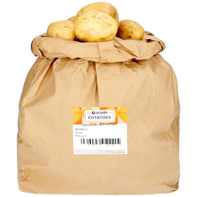 Ocado Washed White Potatoes Sack   5kg