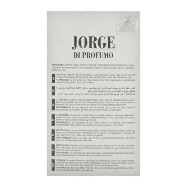 Maison Alhambra Jorge Di Profumo Aqua perfume 100ml, UK version