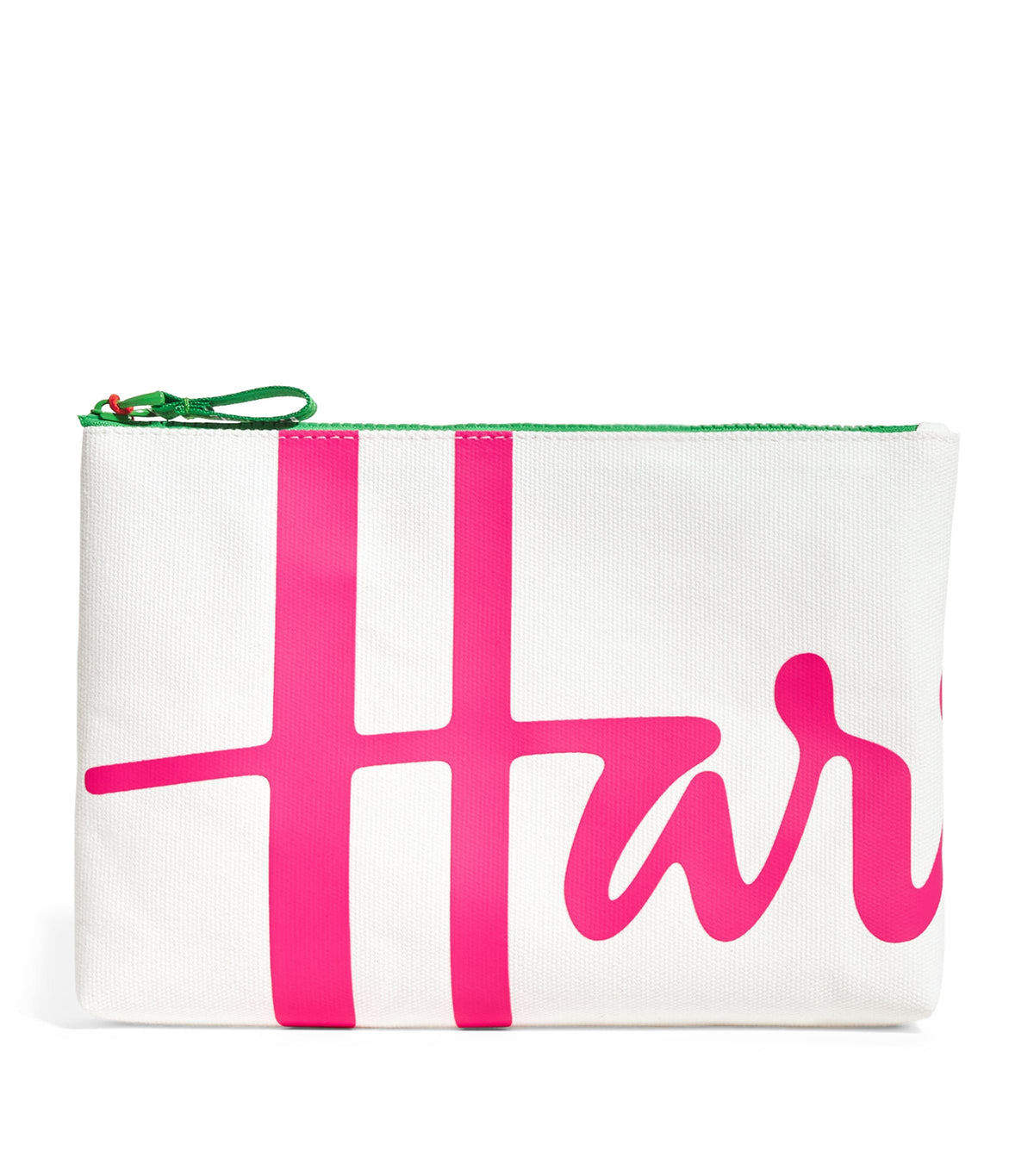 Harrods Medium Cotton Logo Pouch, UK version