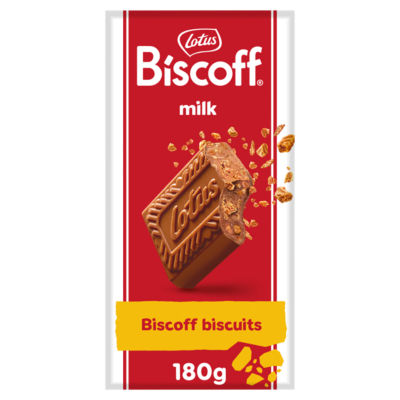 Lotus milk chocolate with Biscoff crumbs 180g, UK version