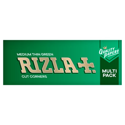 Rizla green rolling papers 5 x 50s, imported from the UK
