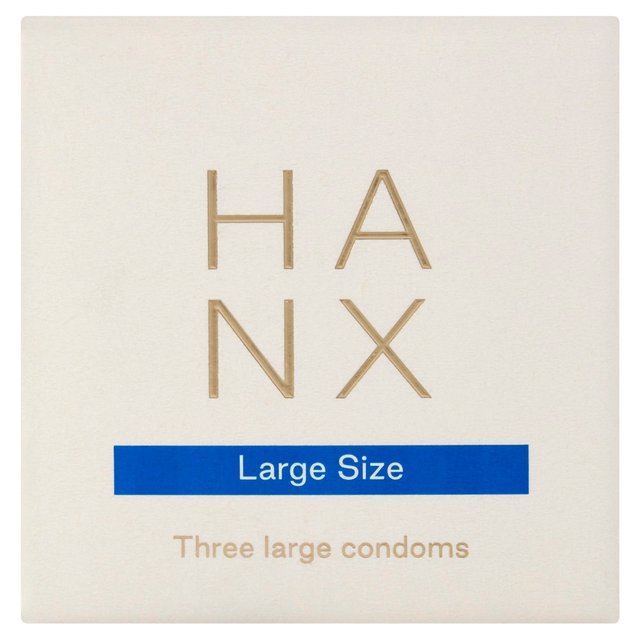 HANX Ultra Thin Large Size Vegan Condoms   3 per pack