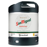 San Miguel Premium Lager PerfectDraft keg 6L, imported from the UK