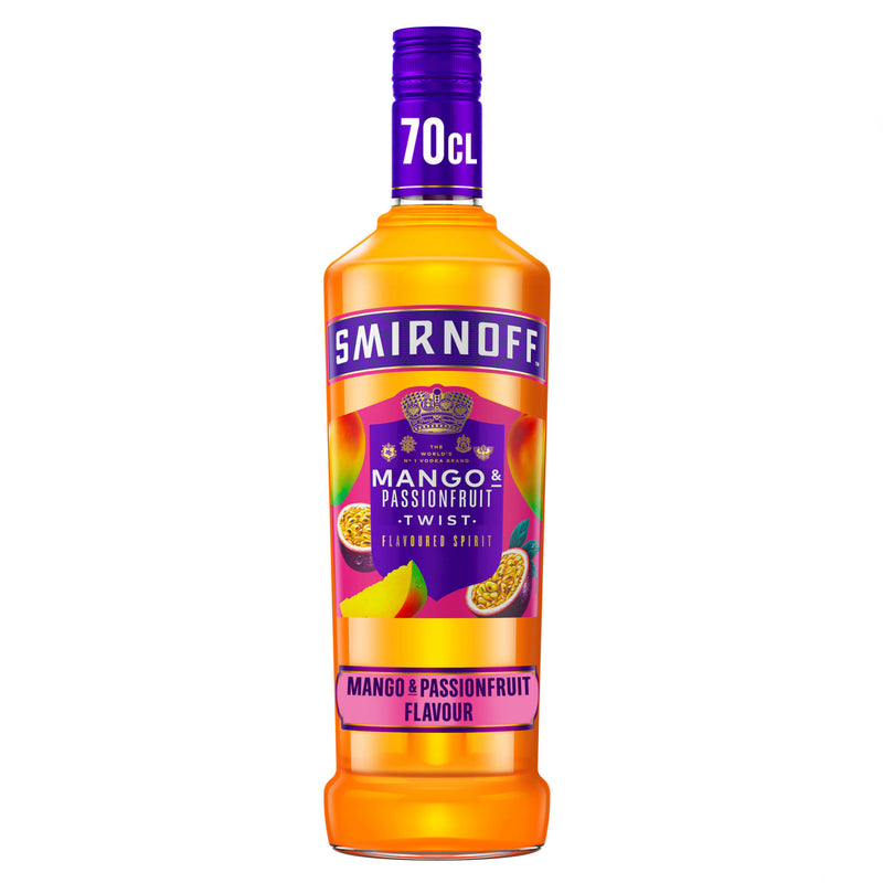 Smirnoff Mango & Passionfruit Twist flavoured vodka 70cl (British brand)