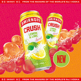 Smirnoff vodka mixed drink Lemon Lime 440ml can (British brand)