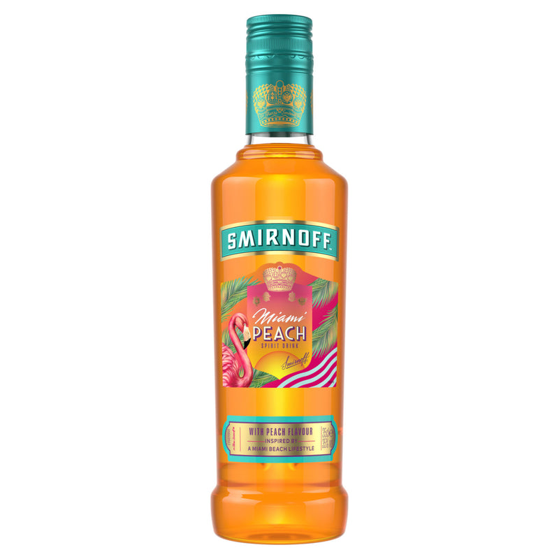 Smirnoff Miami Peach flavoured vodka 35cl (British brand)