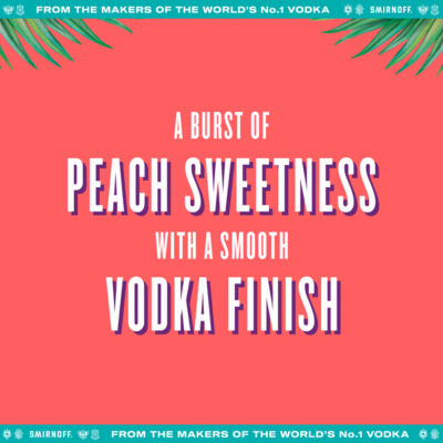 Smirnoff Miami Peach flavoured vodka 35cl (British brand)