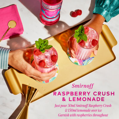 Smirnoff Raspberry Crush flavoured vodka 35cl (British brand)