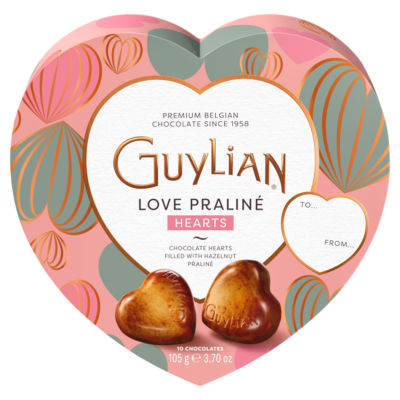 Guylian chocolate hearts praliné 105g - British product