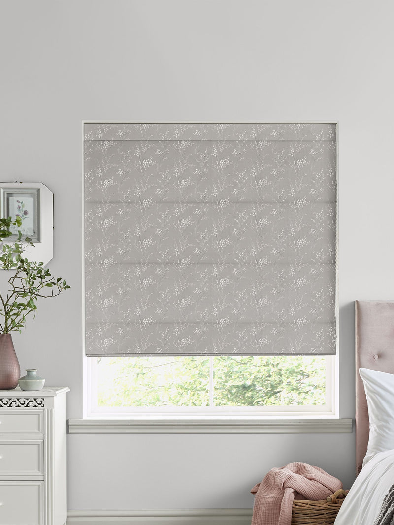 Laura Ashley grey pussy willow roman blind, UK version