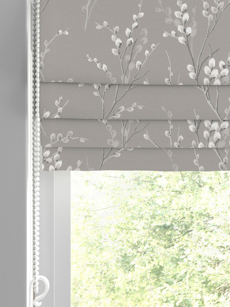 Laura Ashley grey pussy willow roman blind, UK version