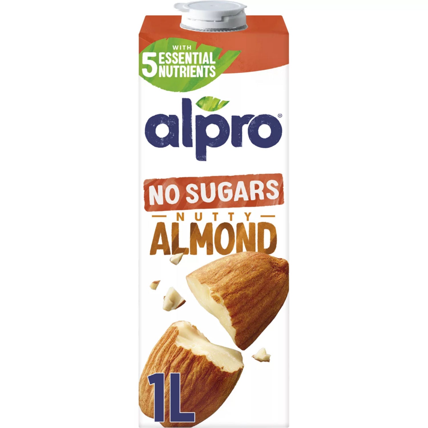 Alpro almond drink no sugar 1L, imported from the UK