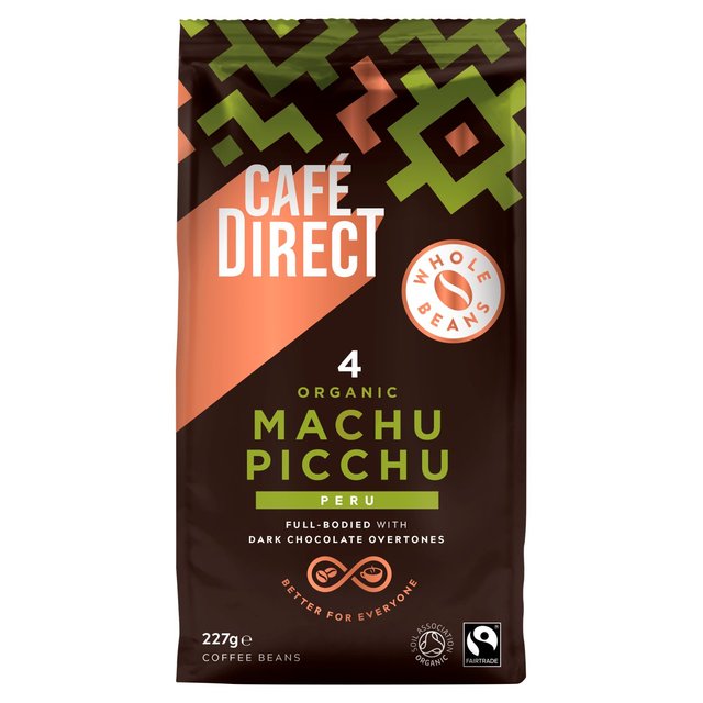 Cafedirect Fairtrade Organic Machu Picchu Peru Coffee Beans   227g GOODS M&S   