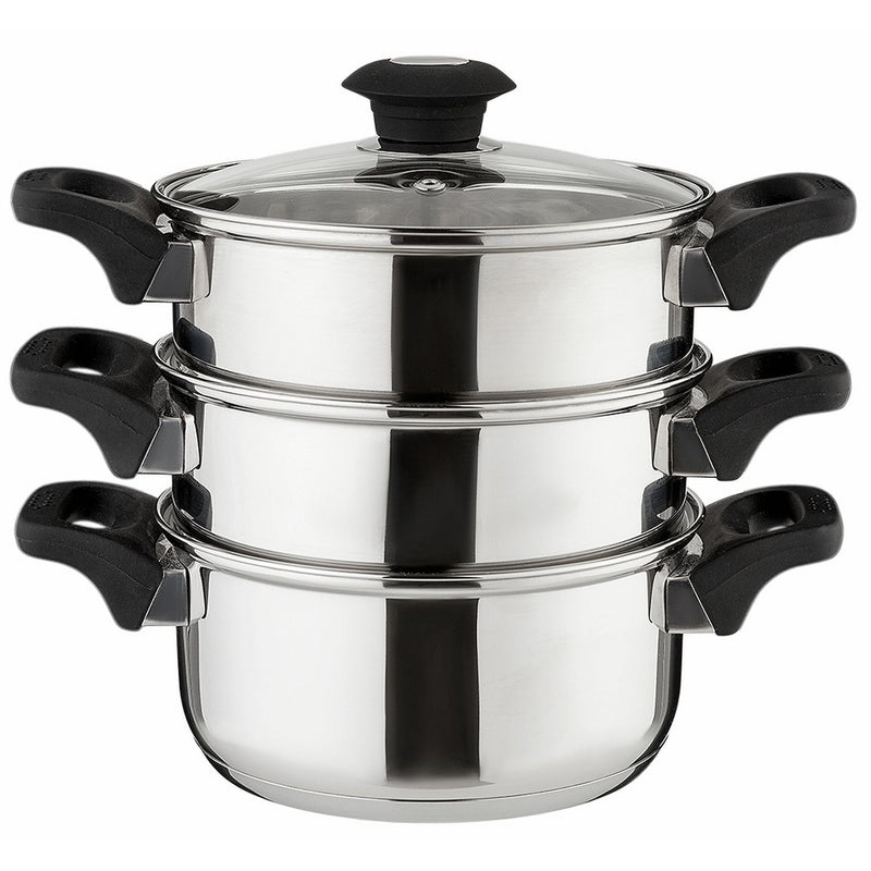Russell Hobbs stainless steel 3 tier steamer 18cm, imported from the UK