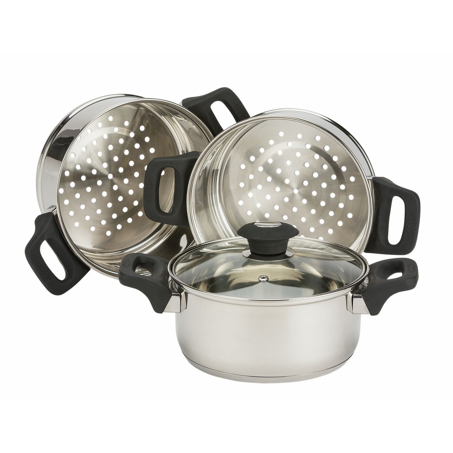 Russell Hobbs stainless steel 3 tier steamer 18cm, imported from the UK