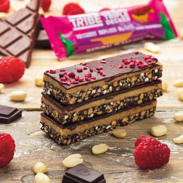 TRIBE Triple Decker Choc Raspberry Bar   40g