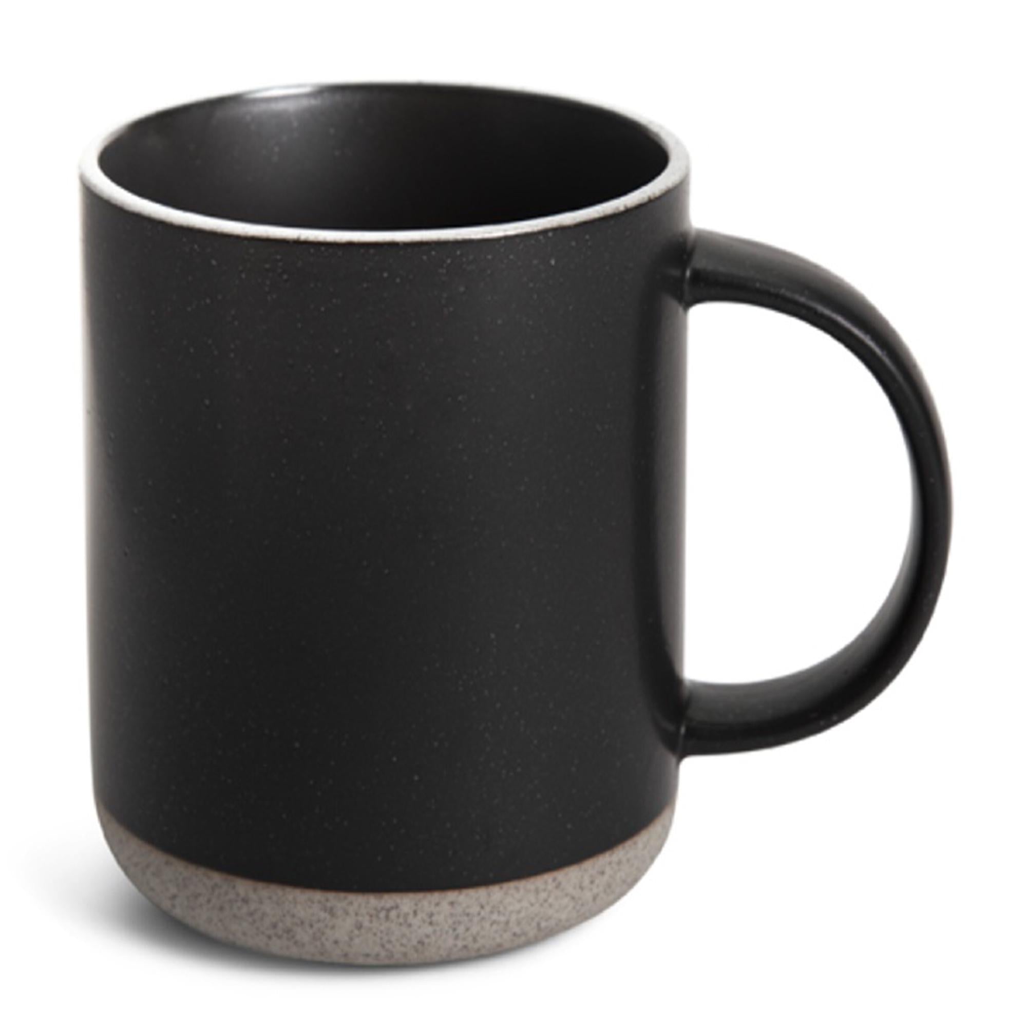 Habitat Matte Raw Edge Mug Black GOODS Sainsburys   