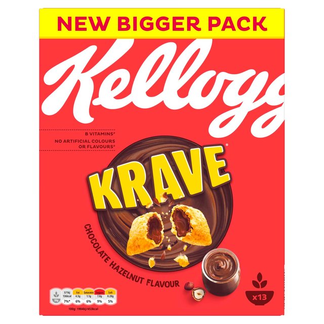 Kellogg's Krave Chocolate Hazelnut Breakfast Cereal   410g