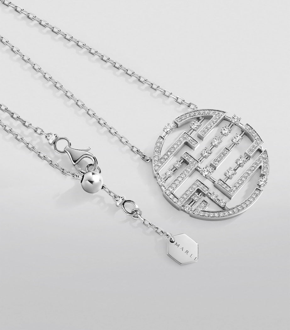 Marli New York Avenues necklace 18kt white gold diamonds (British brand)