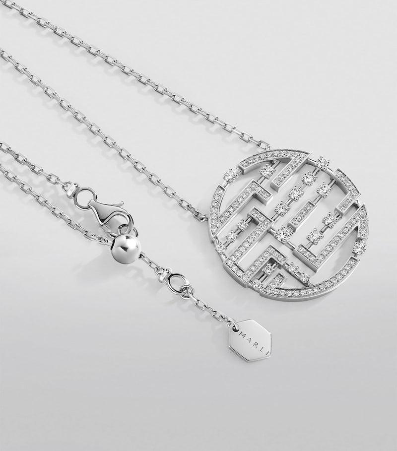Marli New York Avenues necklace 18kt white gold diamonds (British brand)