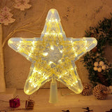 Livingandhome LED star tree topper transparent 24cm, imported from the UK