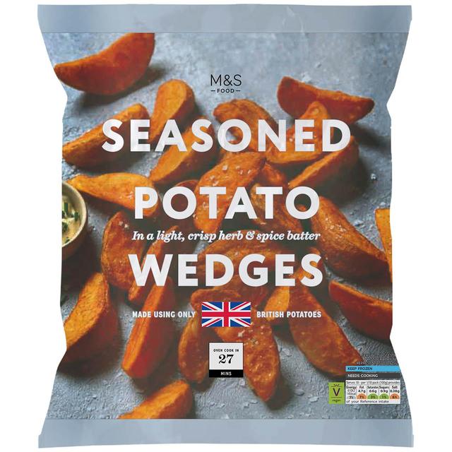 M&S Seasoned Potato Wedges Frozen   1kg GOODS M&S   