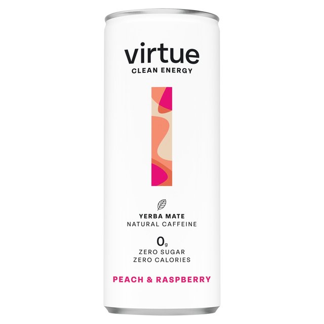 Virtue Yerba Mate Energy Peach & Raspberry     250ml GOODS M&S   