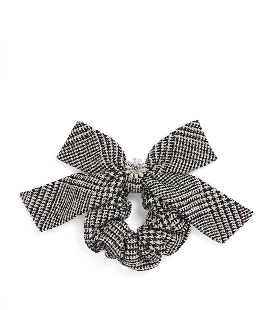 Self-Portrait Kids wool-blend check hair bow (British brand)