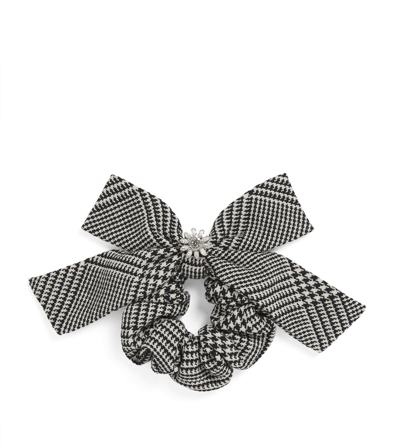 Self-Portrait Kids wool-blend check hair bow (British brand)