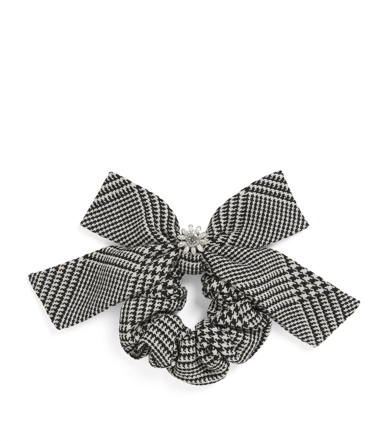 Self-Portrait Kids wool-blend check hair bow (British brand)