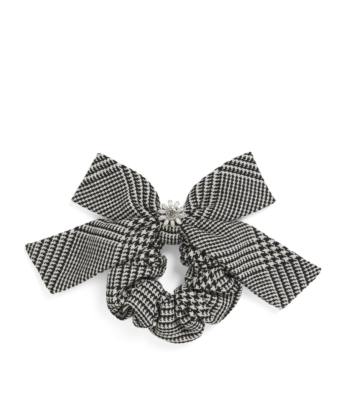 Self-Portrait Kids wool-blend check hair bow (British brand)