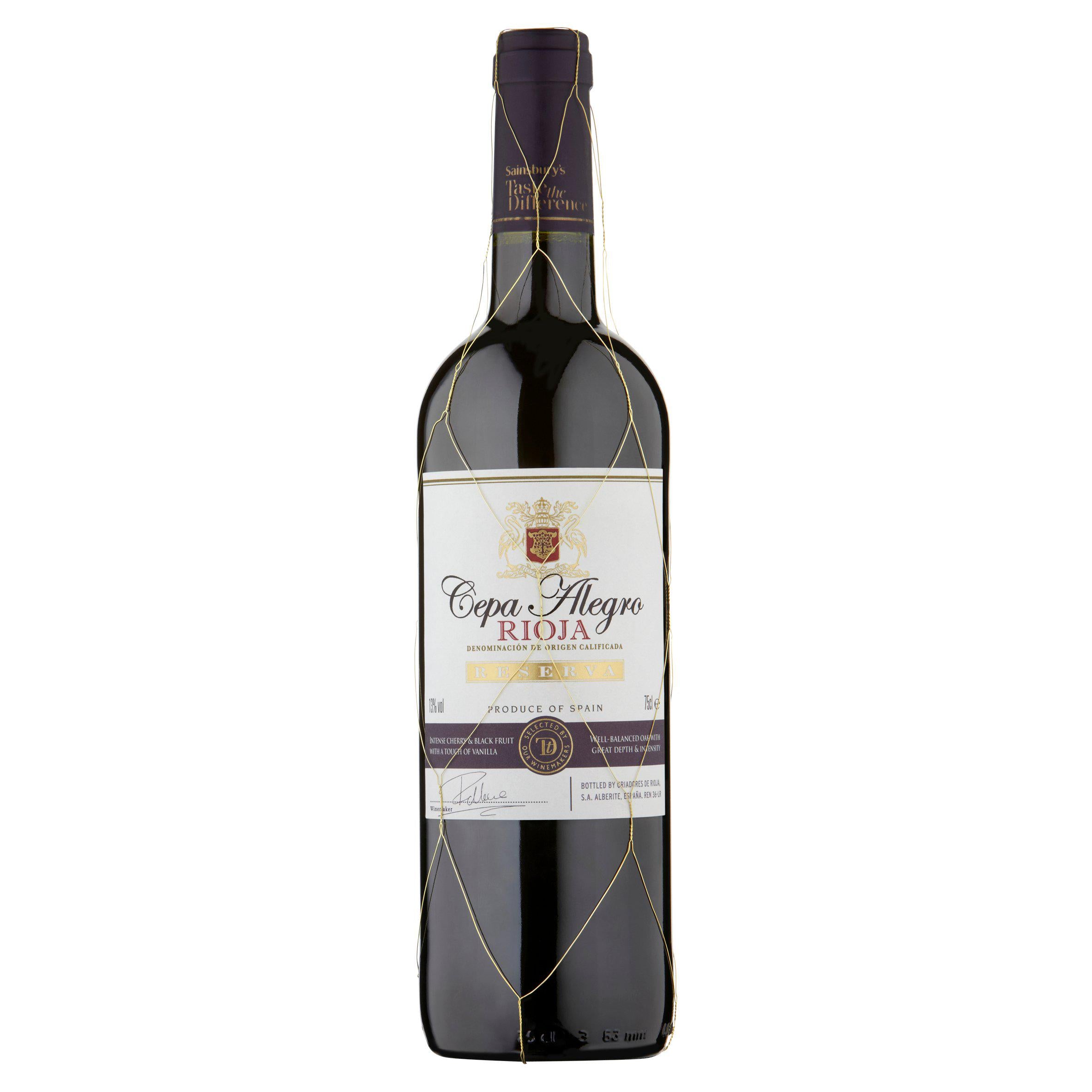 Sainsbury's Rioja Reserva, Taste the Difference 75cl All red wine Sainsburys   