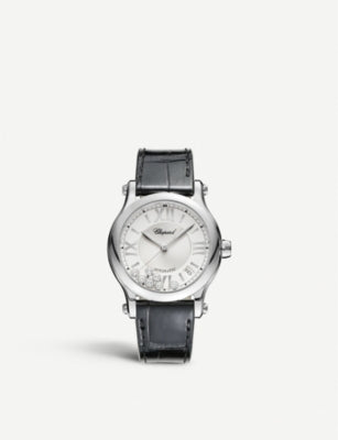 Chopard Happy Sport Medium stainless steel diamond watch 36mm - British product
