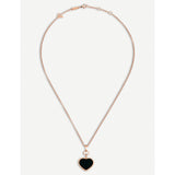 Chopard Happy Hearts rose-gold onyx diamond pendant 45cm (British brand)