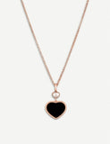 Chopard Happy Hearts rose-gold onyx diamond pendant 45cm (British brand)