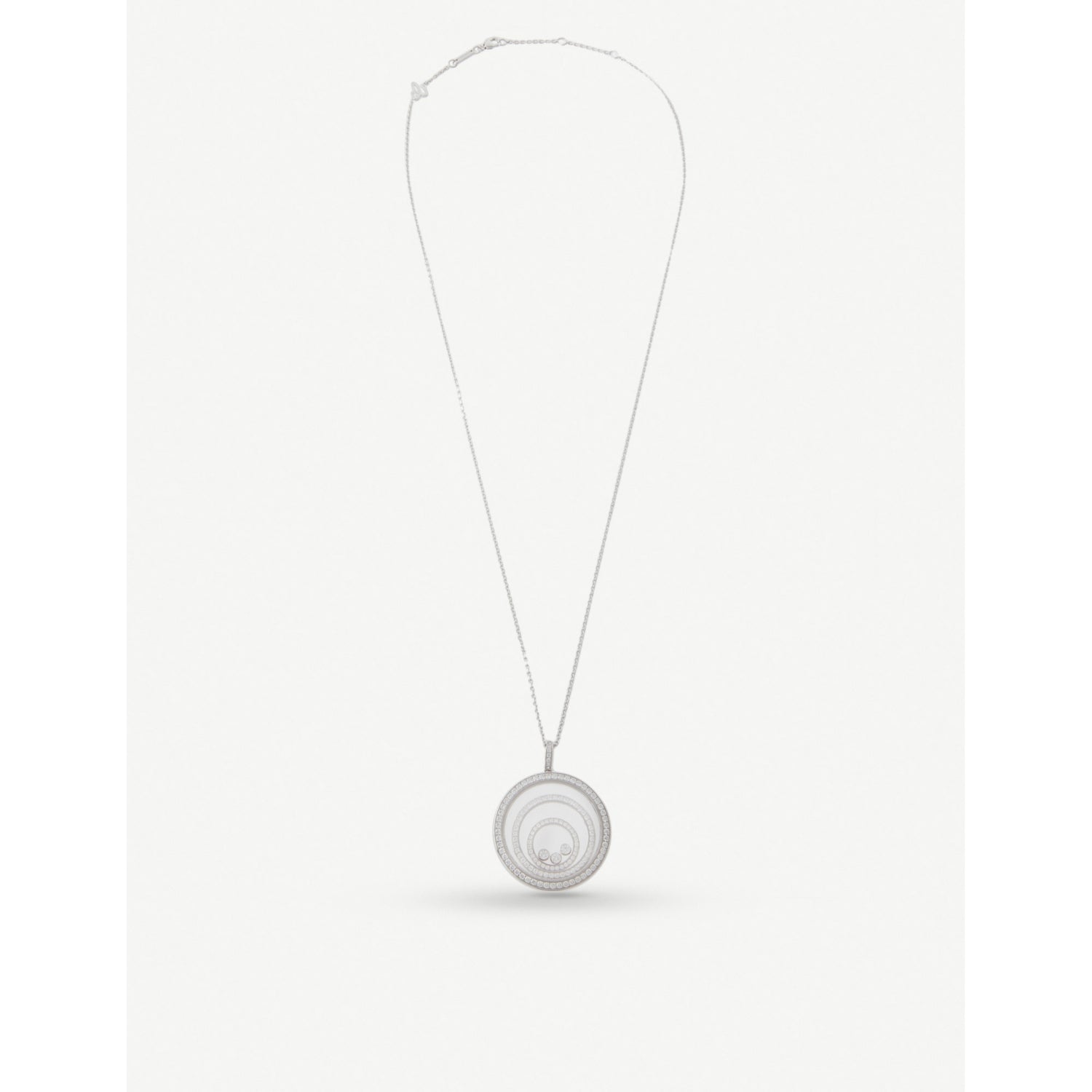Chopard Happy Spirit 18ct white gold diamond pendant, imported from the UK