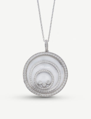 Chopard Happy Spirit 18ct white gold diamond pendant, imported from the UK