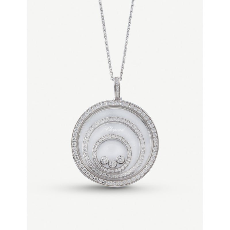Chopard Happy Spirit 18ct white gold diamond pendant, imported from the UK