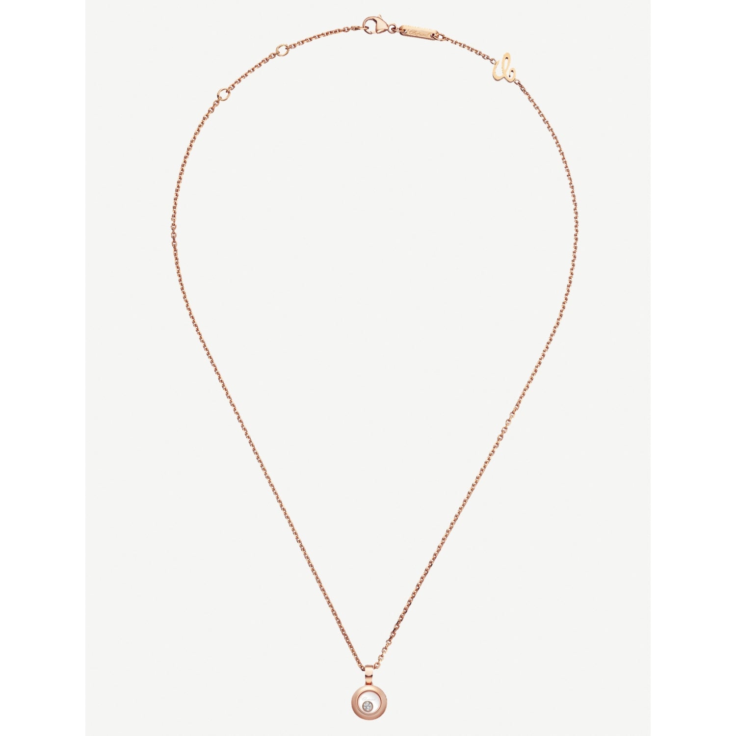 Chopard Happy Diamonds Icons 18ct rose gold diamond pendant, UK version