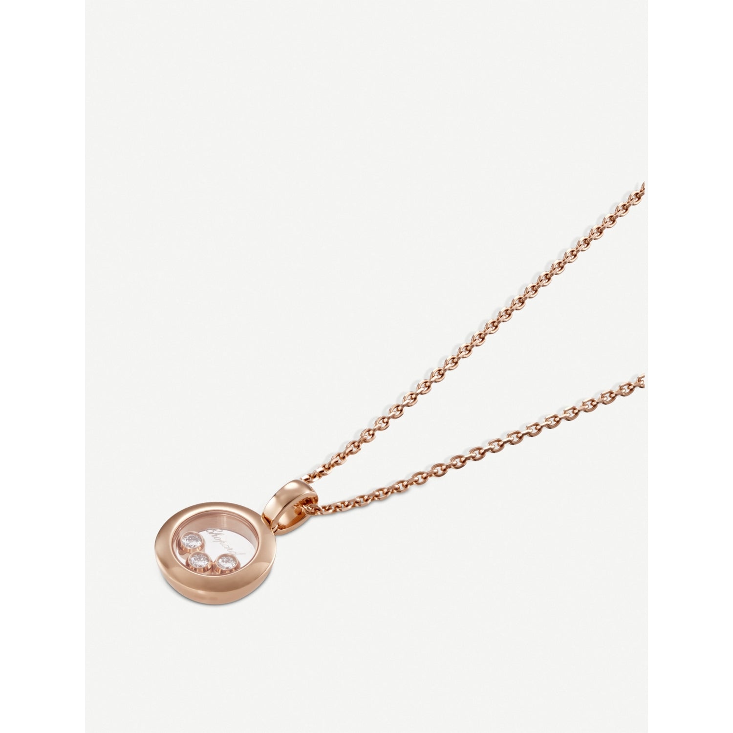 Chopard Happy Diamonds Icons 18ct rose-gold diamond pendant, UK version