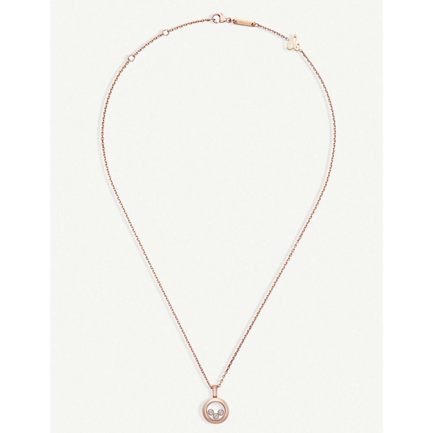 Chopard Happy Diamonds Icons 18ct rose-gold diamond pendant, UK version