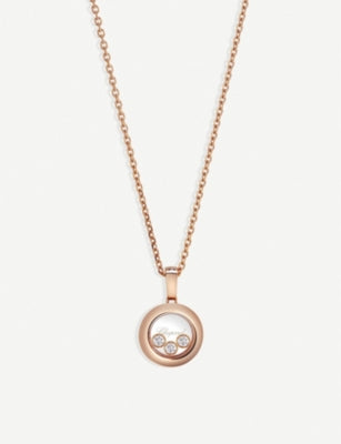 Chopard Happy Diamonds Icons 18ct rose-gold diamond pendant, UK version