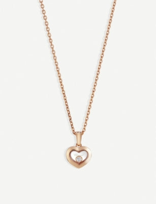 Chopard Happy Diamonds Icons 18ct rose-gold diamond pendant, UK version