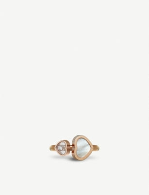 Chopard Happy Hearts ring in rose gold and mother-of-pearl, UK version