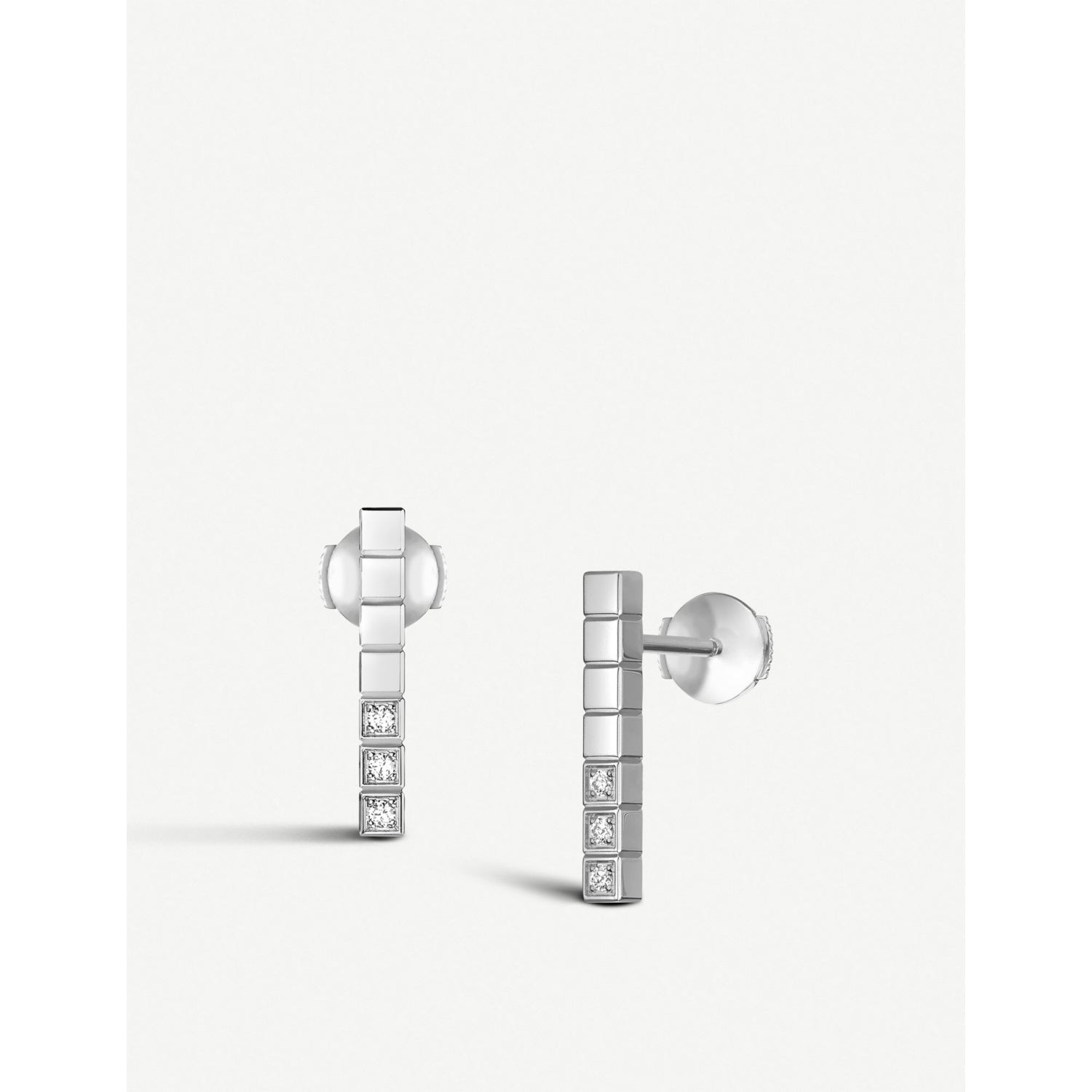 Chopard Ice Cube Pure 18ct white gold diamond earrings 0.06ct - British product