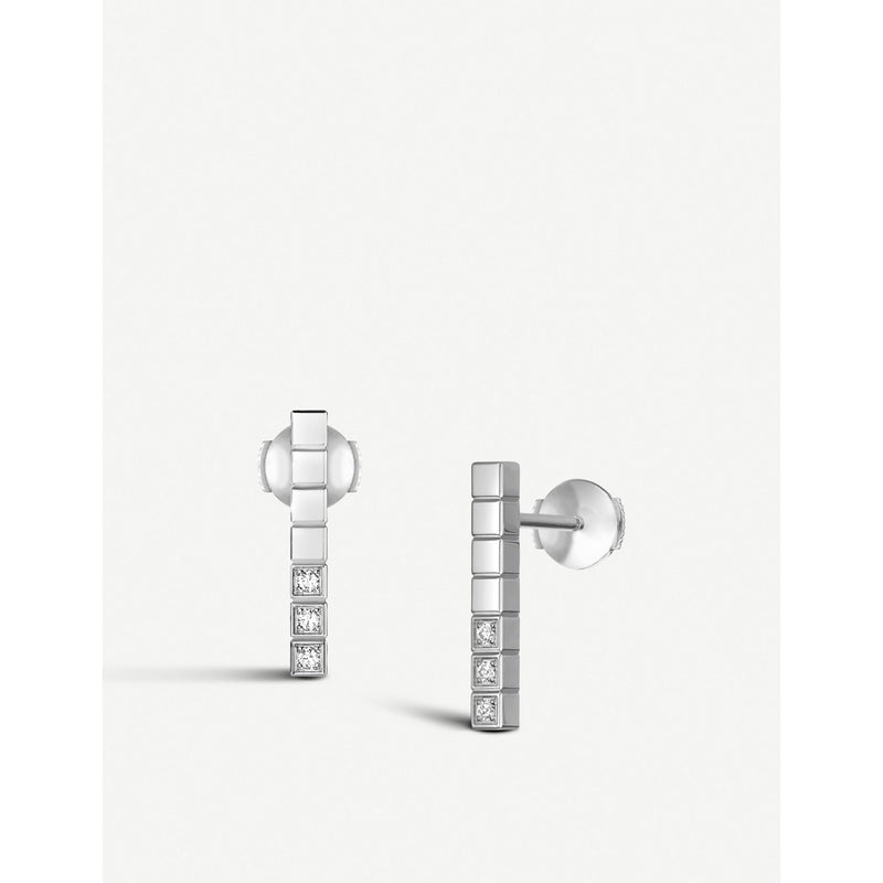 Chopard Ice Cube Pure 18ct white gold diamond earrings 0.06ct - British product